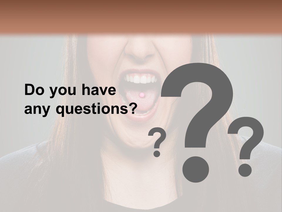 Woman One Person Vignette PowerPoint Template