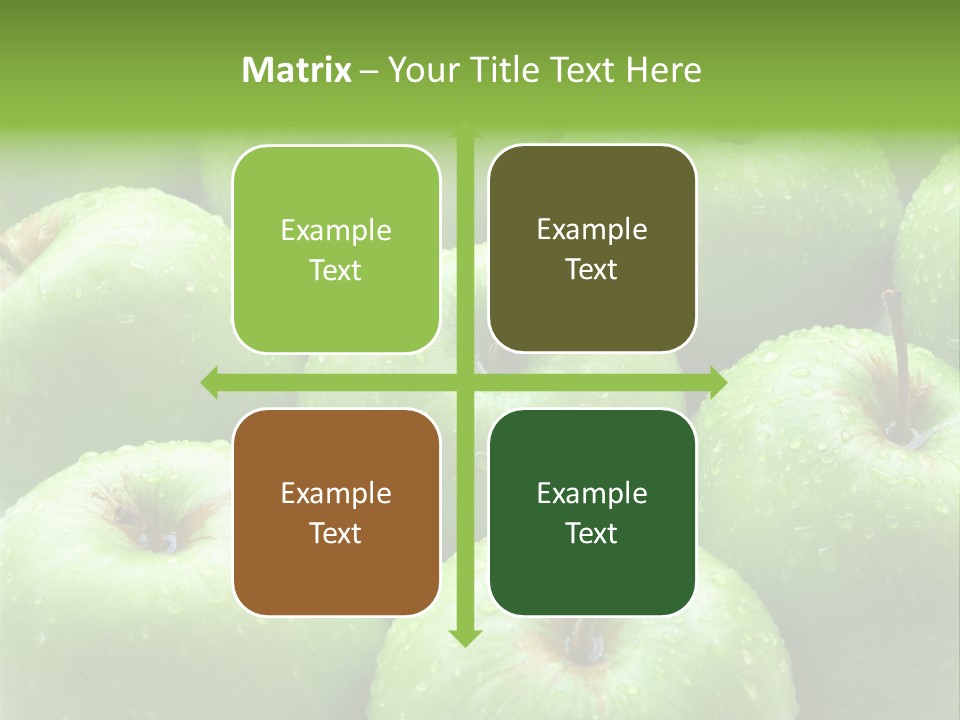 A Group Of Green Apples Sitting On Top Of Each Other PowerPoint Template