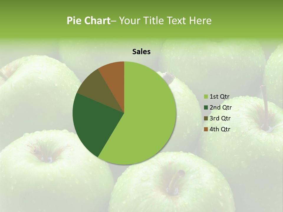 A Group Of Green Apples Sitting On Top Of Each Other PowerPoint Template