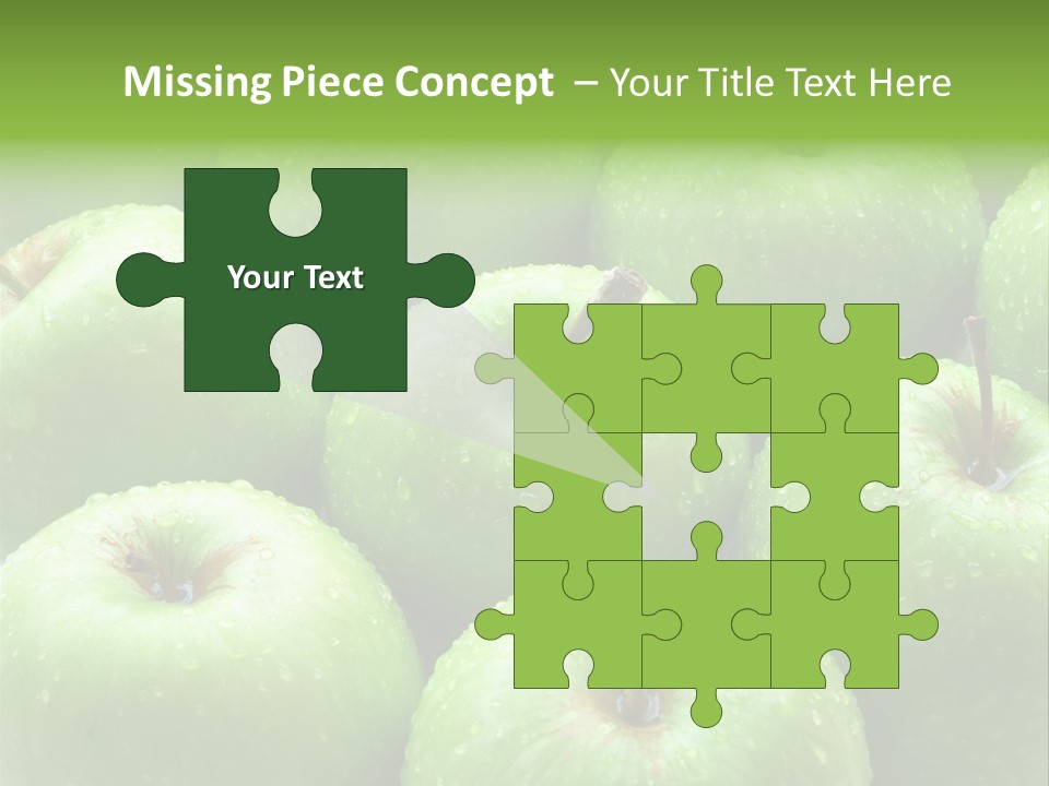 A Group Of Green Apples Sitting On Top Of Each Other PowerPoint Template