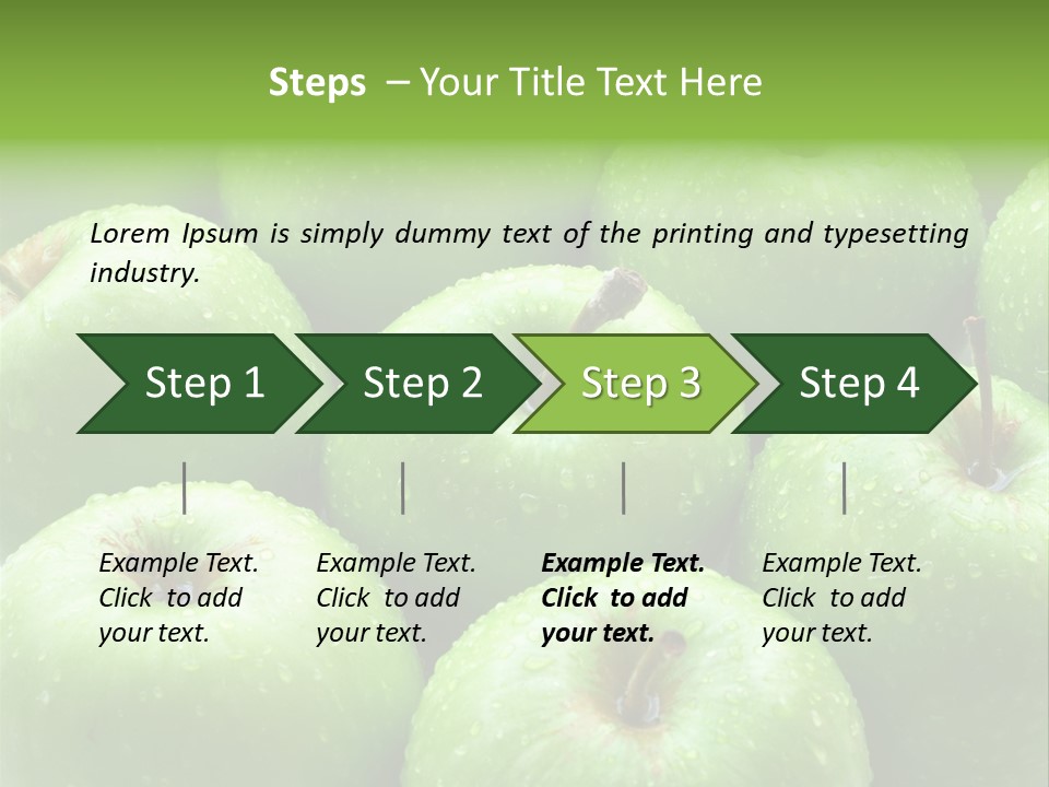 A Group Of Green Apples Sitting On Top Of Each Other PowerPoint Template