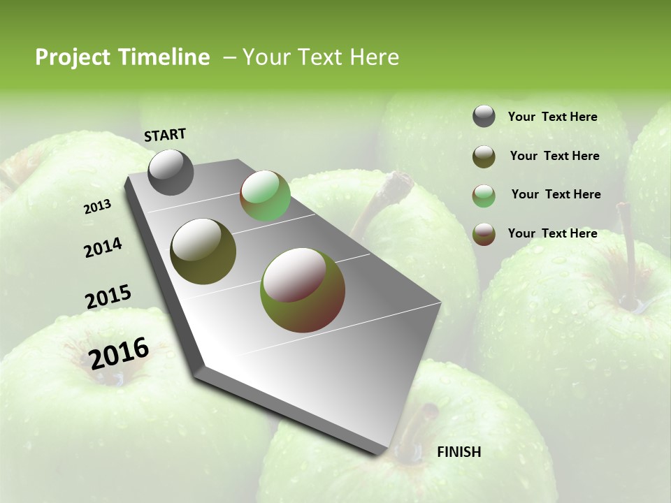 A Group Of Green Apples Sitting On Top Of Each Other PowerPoint Template