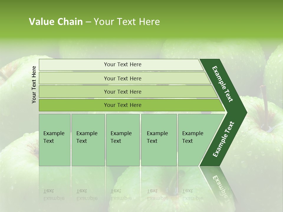 A Group Of Green Apples Sitting On Top Of Each Other PowerPoint Template