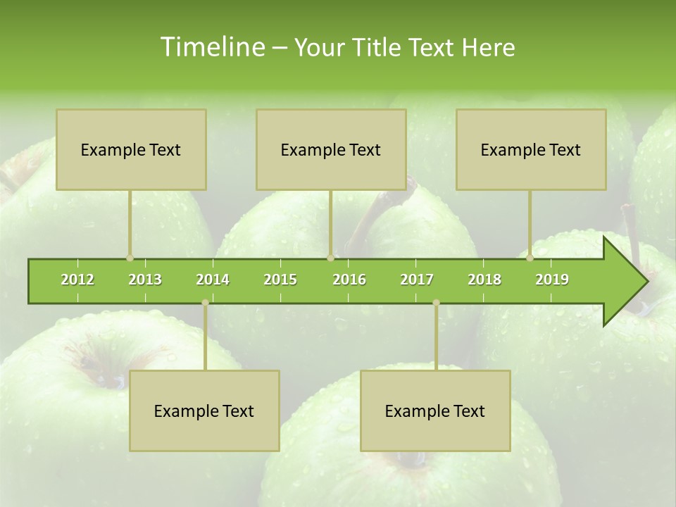 A Group Of Green Apples Sitting On Top Of Each Other PowerPoint Template