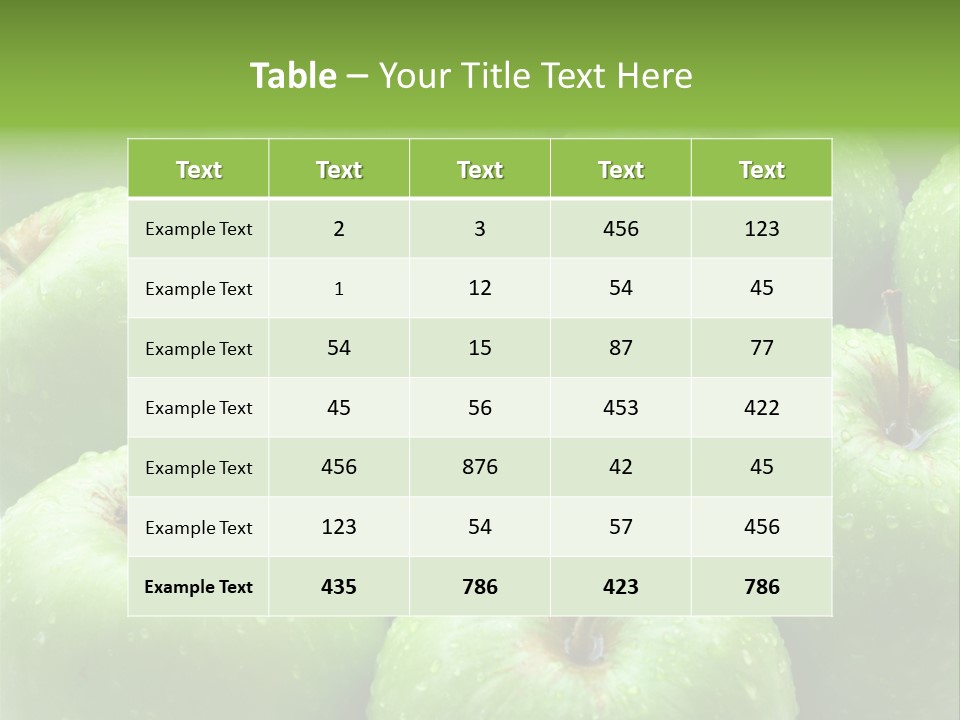 A Group Of Green Apples Sitting On Top Of Each Other PowerPoint Template