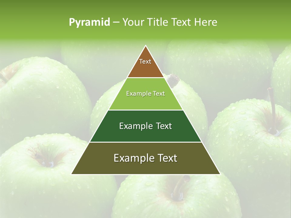 A Group Of Green Apples Sitting On Top Of Each Other PowerPoint Template