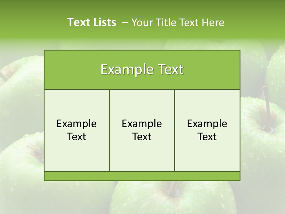 A Group Of Green Apples Sitting On Top Of Each Other PowerPoint Template