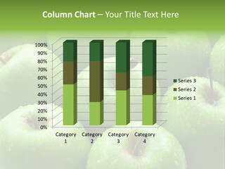 A Group Of Green Apples Sitting On Top Of Each Other PowerPoint Template