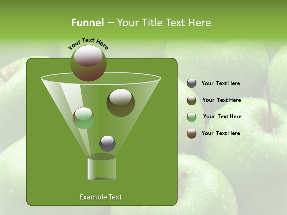 A Group Of Green Apples Sitting On Top Of Each Other PowerPoint Template