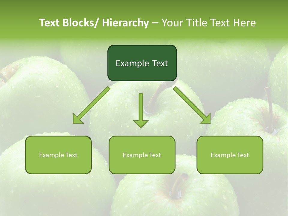 A Group Of Green Apples Sitting On Top Of Each Other PowerPoint Template