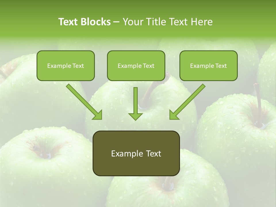A Group Of Green Apples Sitting On Top Of Each Other PowerPoint Template