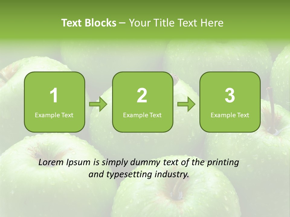 A Group Of Green Apples Sitting On Top Of Each Other PowerPoint Template