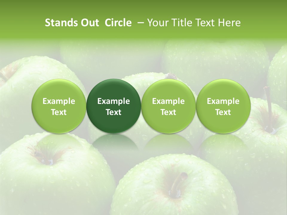 A Group Of Green Apples Sitting On Top Of Each Other PowerPoint Template