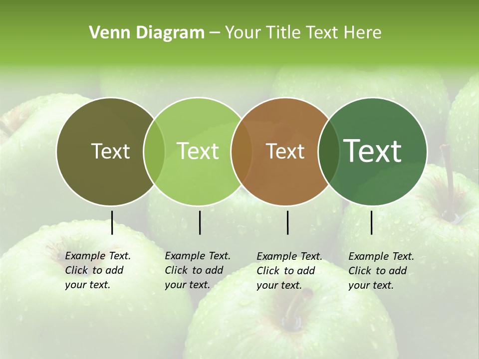 A Group Of Green Apples Sitting On Top Of Each Other PowerPoint Template