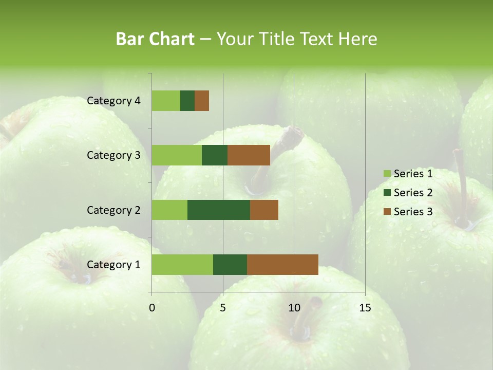 A Group Of Green Apples Sitting On Top Of Each Other PowerPoint Template