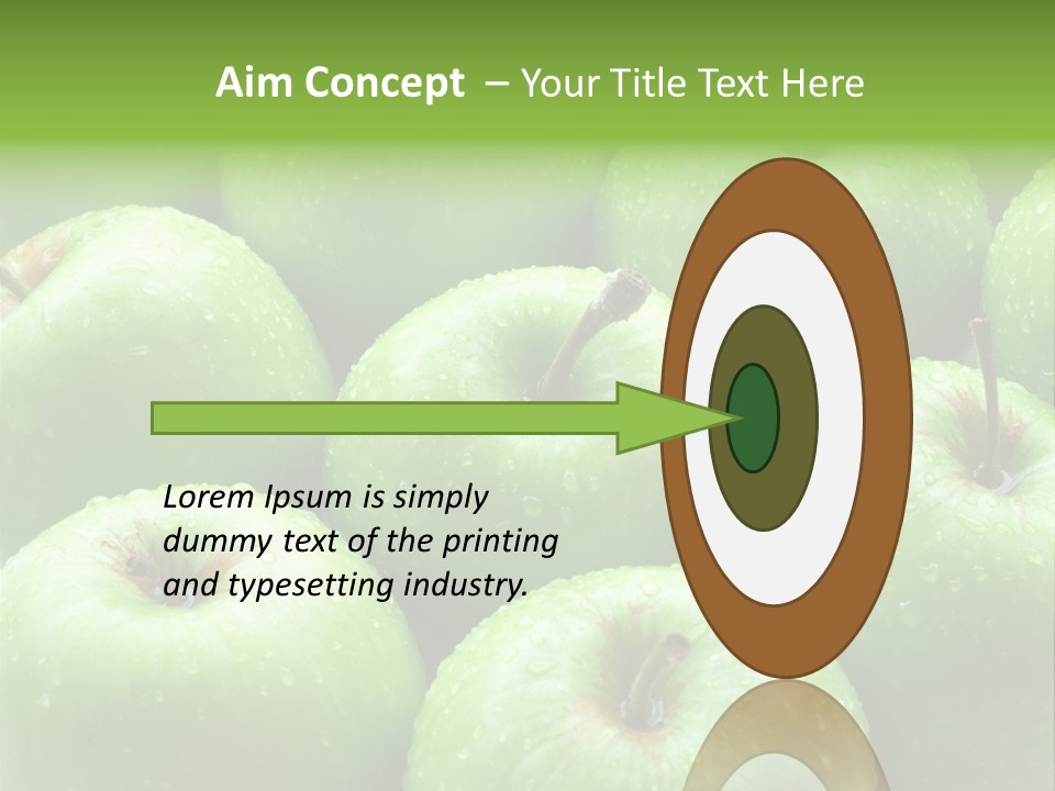 A Group Of Green Apples Sitting On Top Of Each Other PowerPoint Template