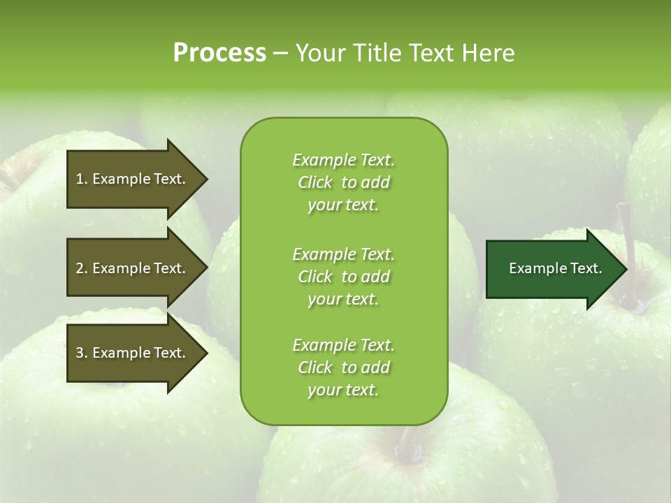 A Group Of Green Apples Sitting On Top Of Each Other PowerPoint Template