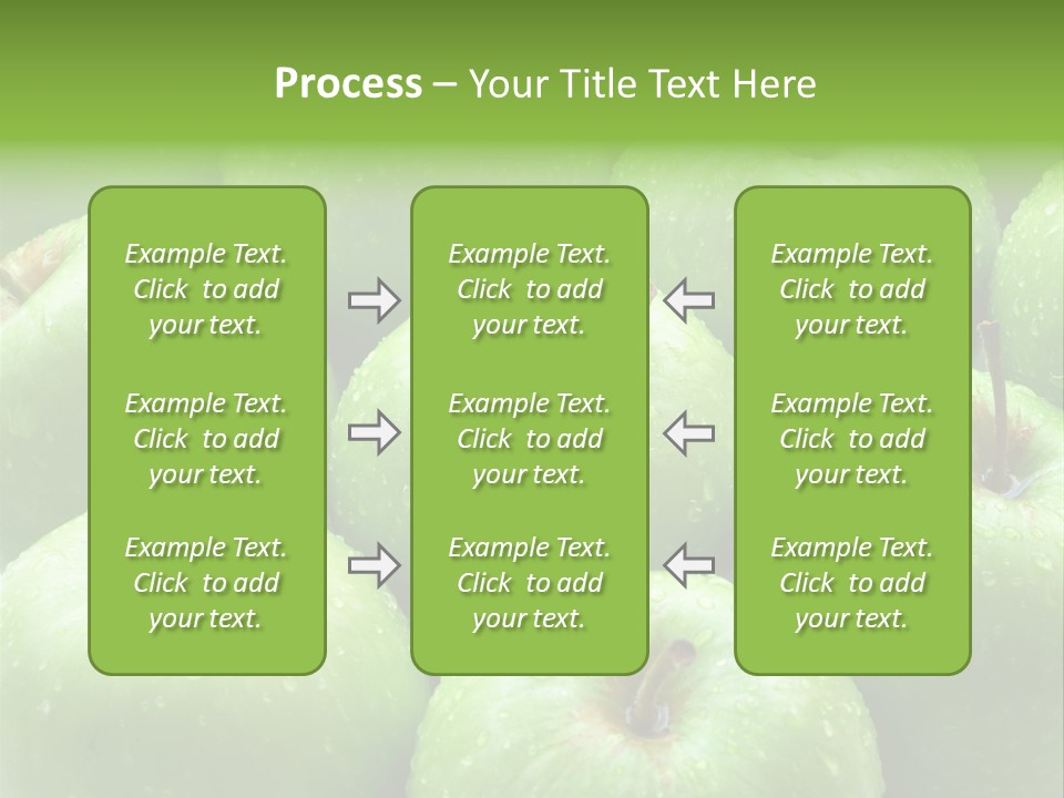 A Group Of Green Apples Sitting On Top Of Each Other PowerPoint Template