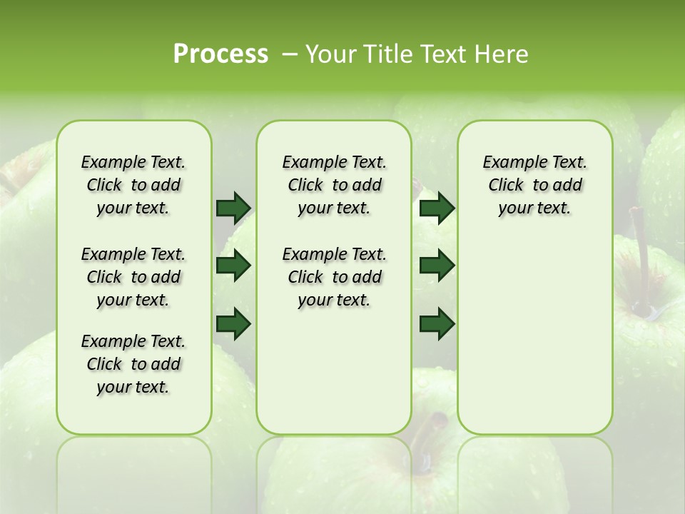 A Group Of Green Apples Sitting On Top Of Each Other PowerPoint Template