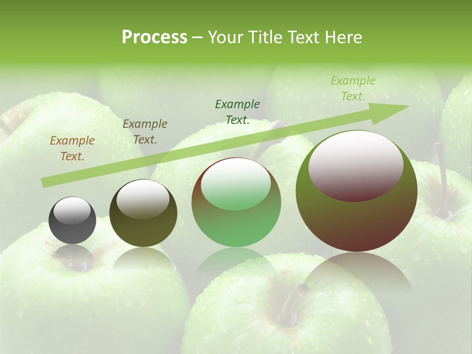 A Group Of Green Apples Sitting On Top Of Each Other PowerPoint Template