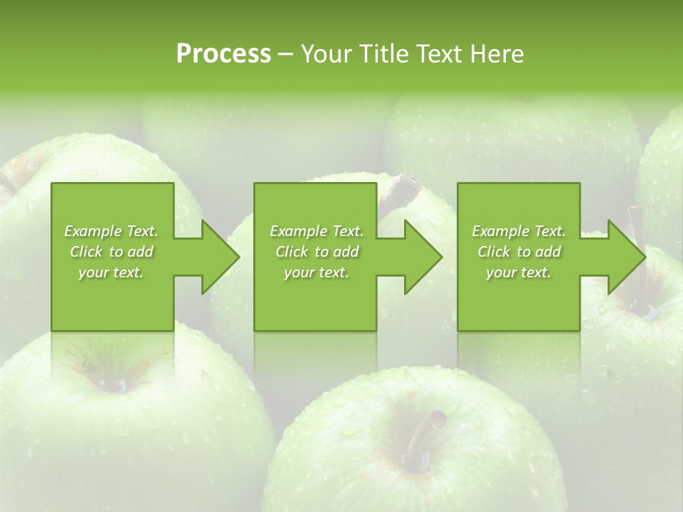 A Group Of Green Apples Sitting On Top Of Each Other PowerPoint Template