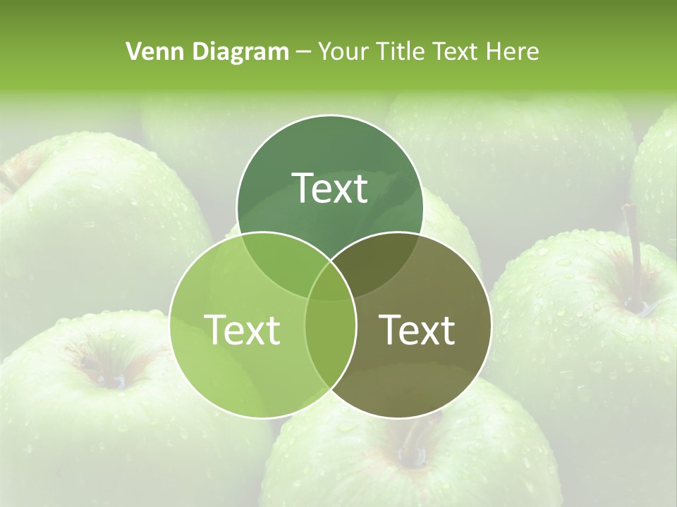 A Group Of Green Apples Sitting On Top Of Each Other PowerPoint Template