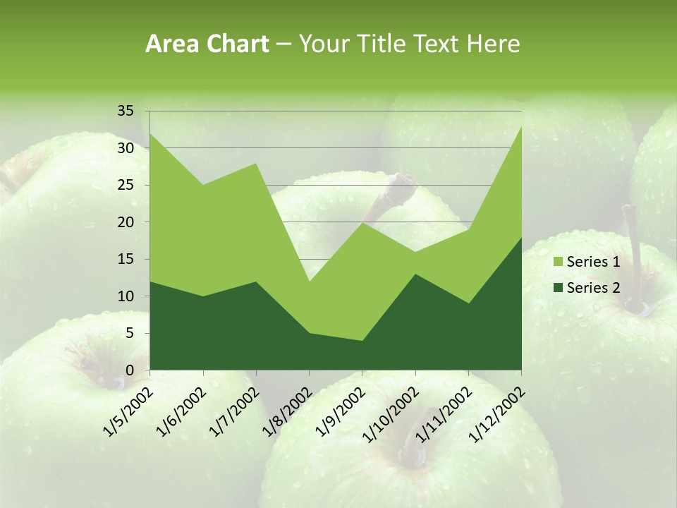 A Group Of Green Apples Sitting On Top Of Each Other PowerPoint Template