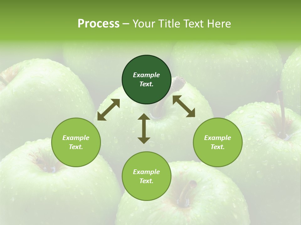 A Group Of Green Apples Sitting On Top Of Each Other PowerPoint Template