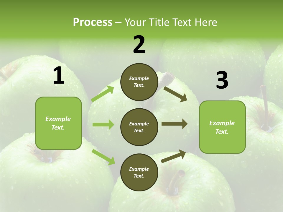 A Group Of Green Apples Sitting On Top Of Each Other PowerPoint Template