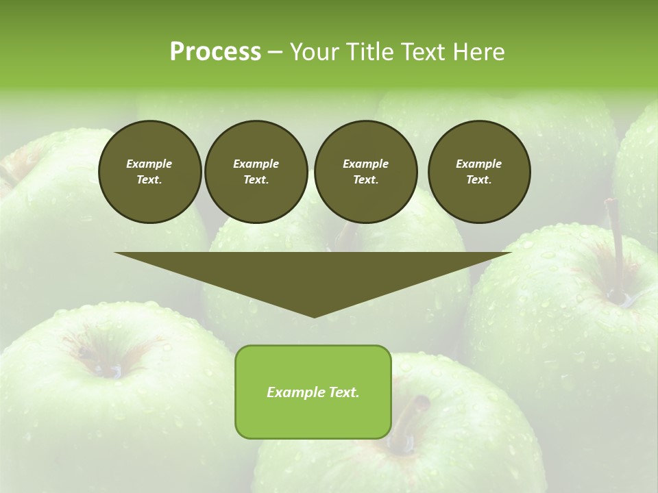 A Group Of Green Apples Sitting On Top Of Each Other PowerPoint Template