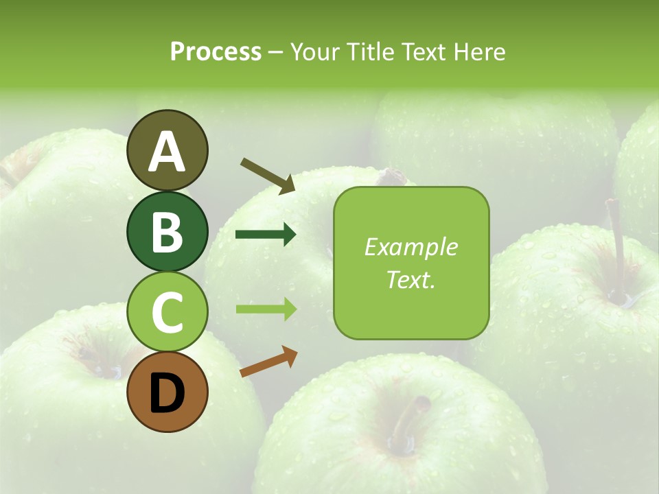 A Group Of Green Apples Sitting On Top Of Each Other PowerPoint Template