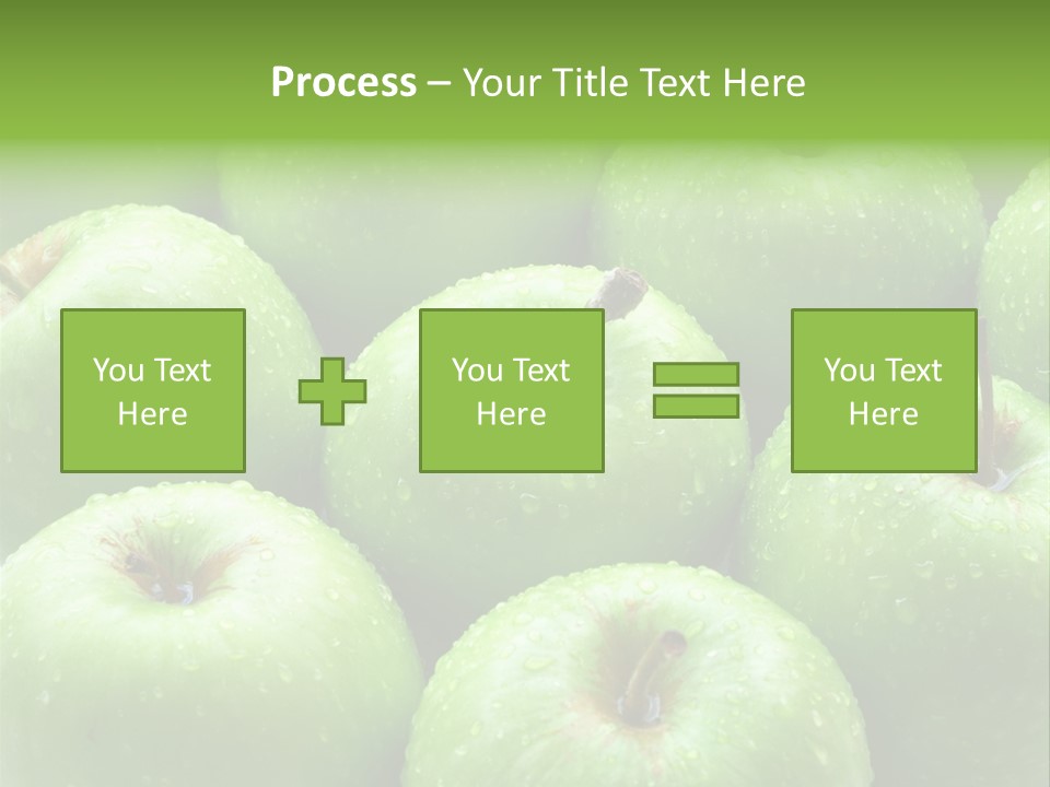 A Group Of Green Apples Sitting On Top Of Each Other PowerPoint Template