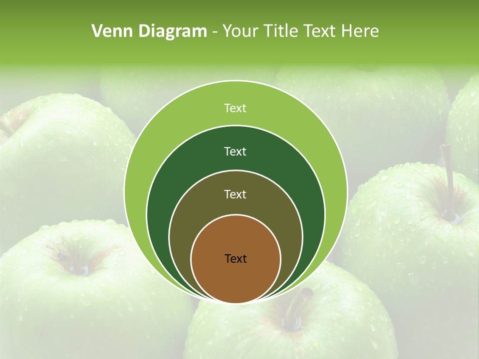 A Group Of Green Apples Sitting On Top Of Each Other PowerPoint Template