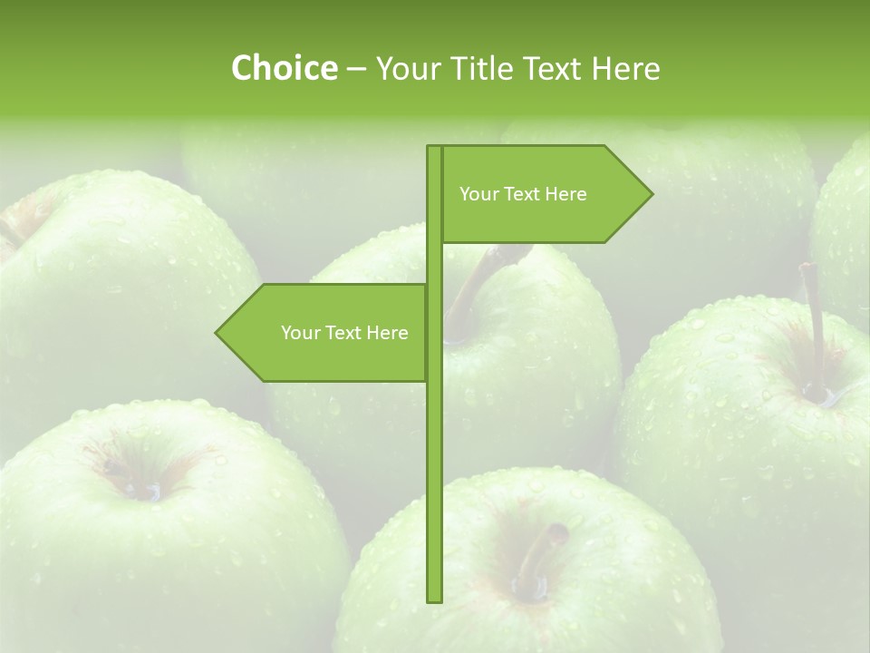 A Group Of Green Apples Sitting On Top Of Each Other PowerPoint Template