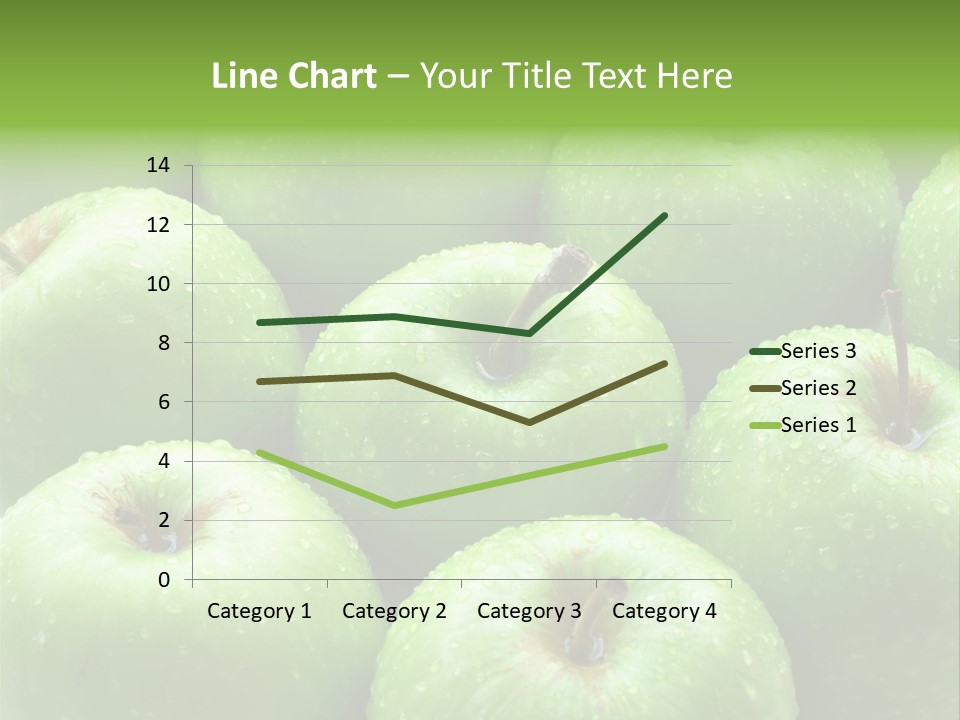 A Group Of Green Apples Sitting On Top Of Each Other PowerPoint Template