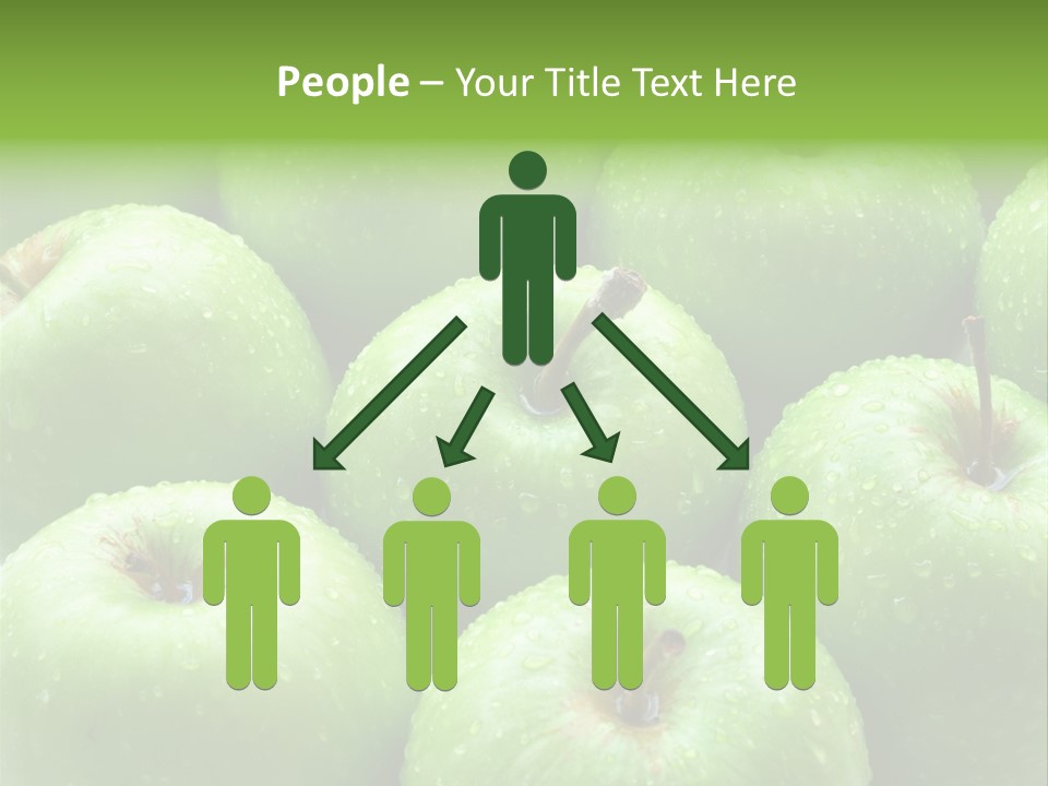 A Group Of Green Apples Sitting On Top Of Each Other PowerPoint Template