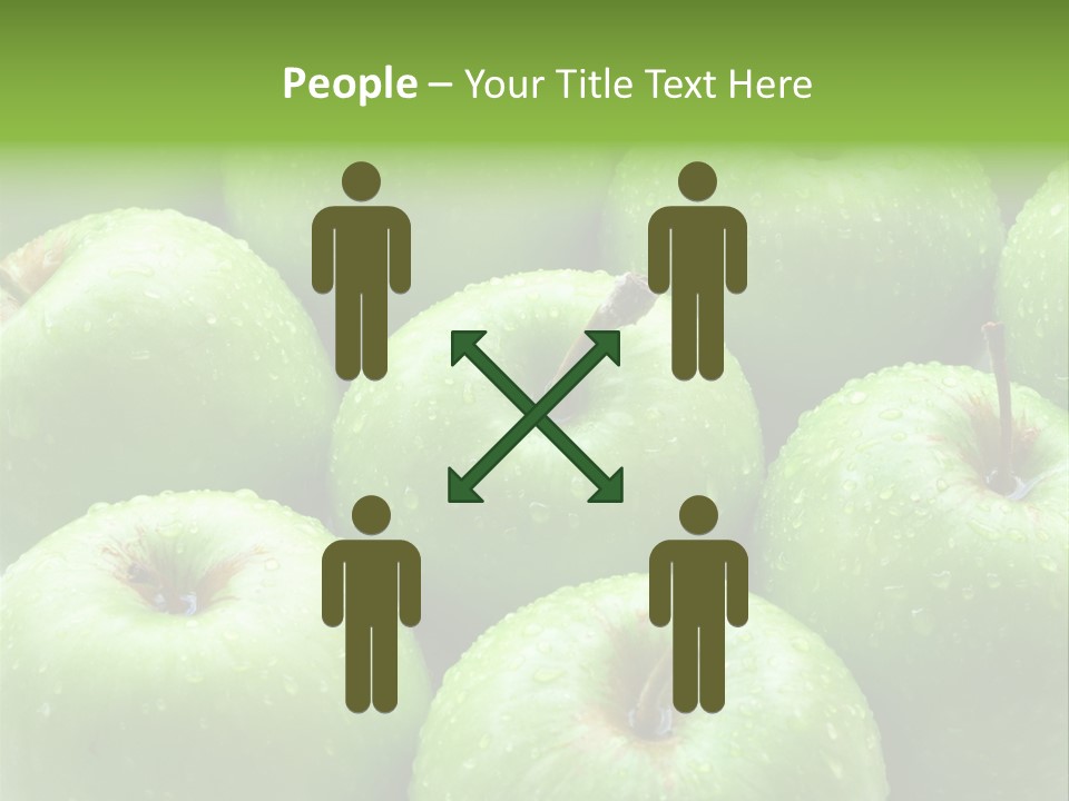 A Group Of Green Apples Sitting On Top Of Each Other PowerPoint Template