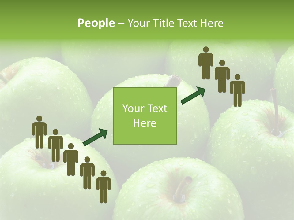 A Group Of Green Apples Sitting On Top Of Each Other PowerPoint Template