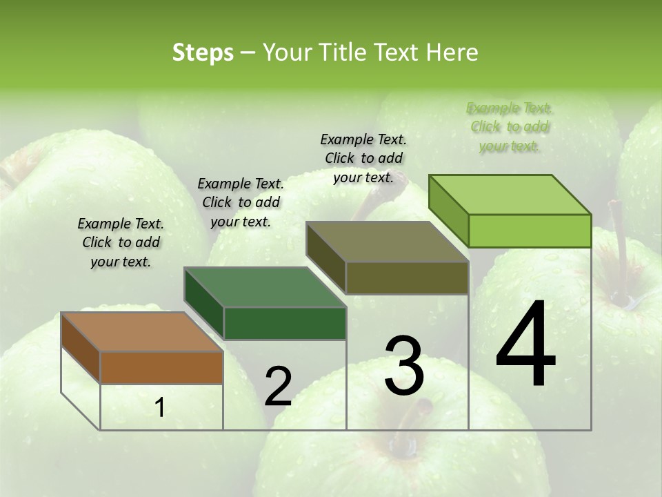 A Group Of Green Apples Sitting On Top Of Each Other PowerPoint Template