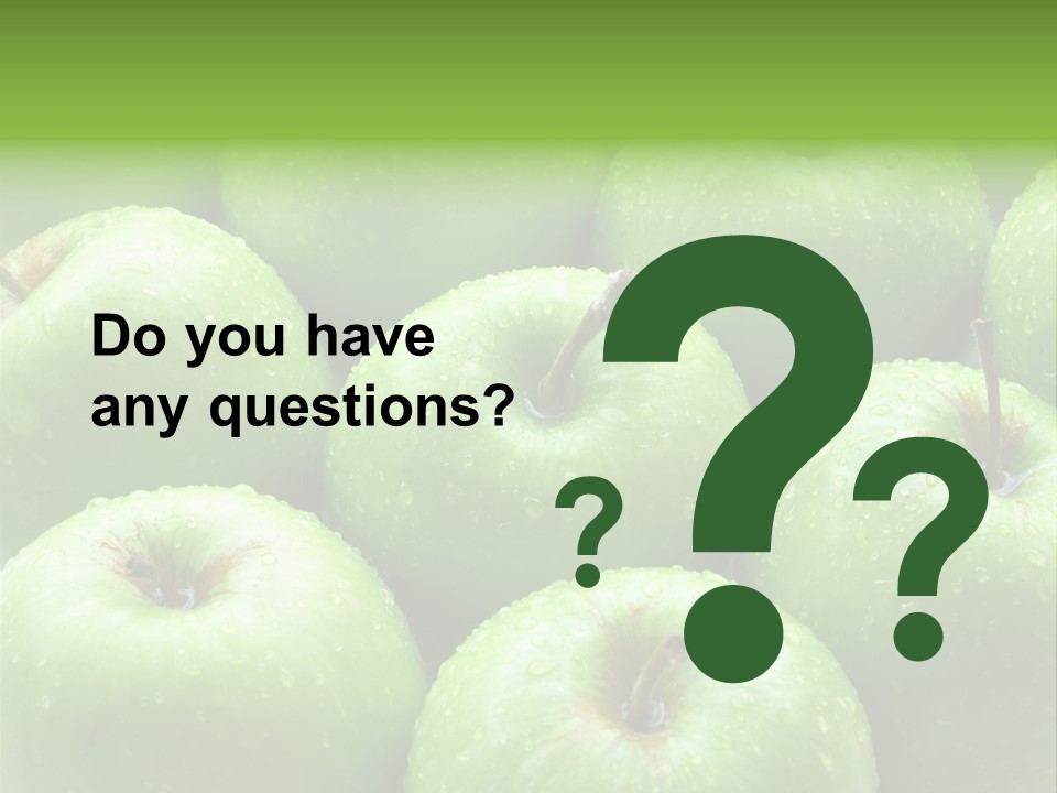 A Group Of Green Apples Sitting On Top Of Each Other PowerPoint Template