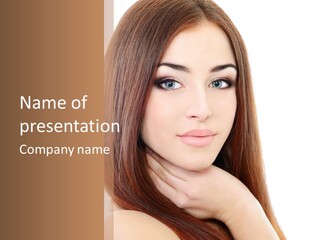 Adult Beautiful Woman PowerPoint Template