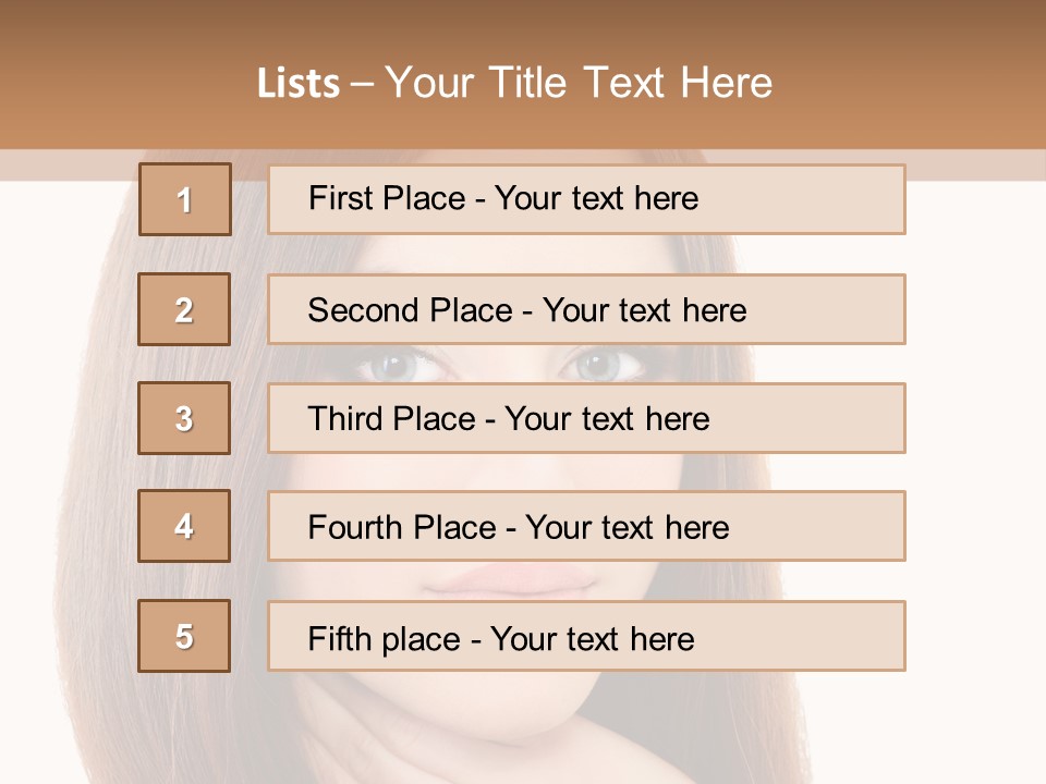 Adult Beautiful Woman PowerPoint Template