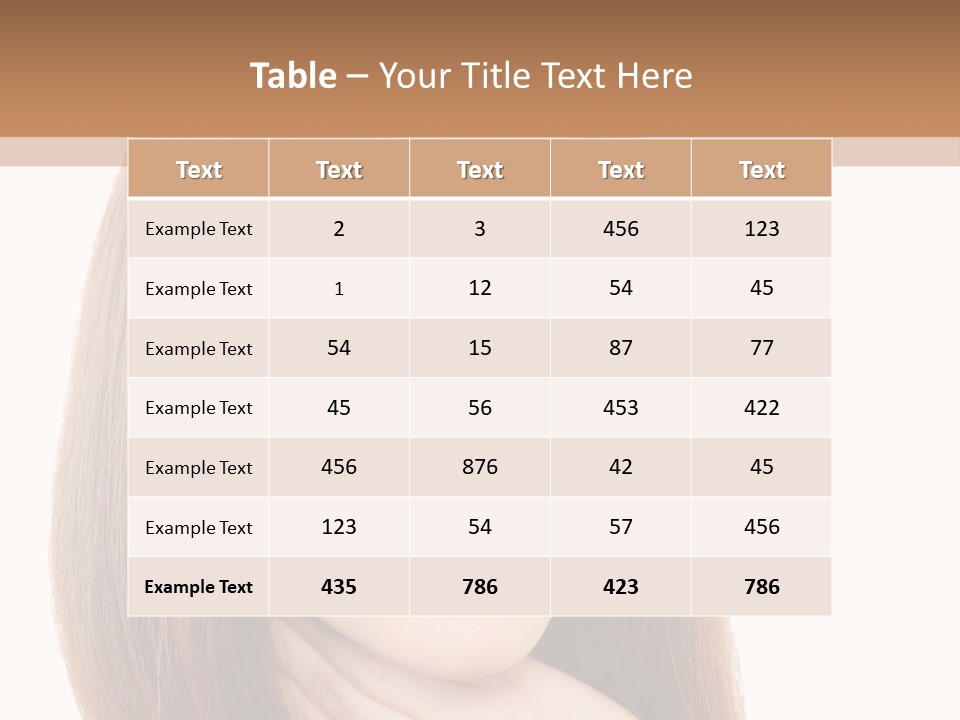 Adult Beautiful Woman PowerPoint Template