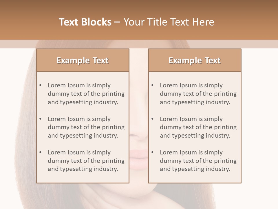 Adult Beautiful Woman PowerPoint Template