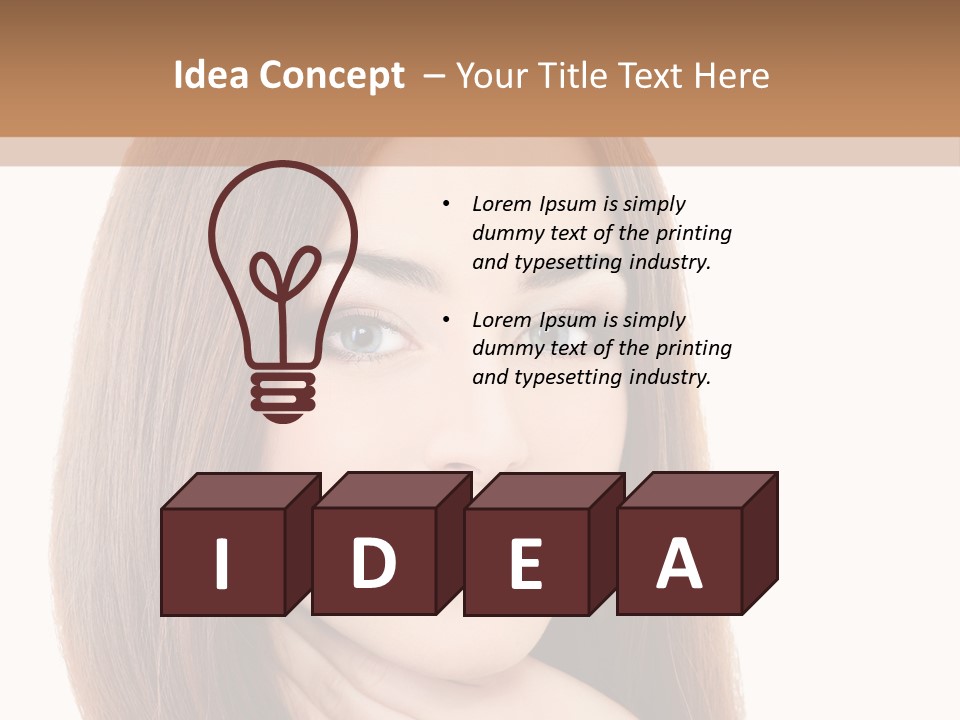 Adult Beautiful Woman PowerPoint Template