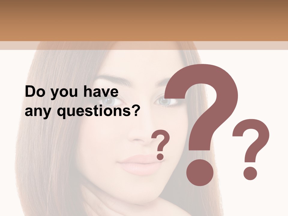 Adult Beautiful Woman PowerPoint Template