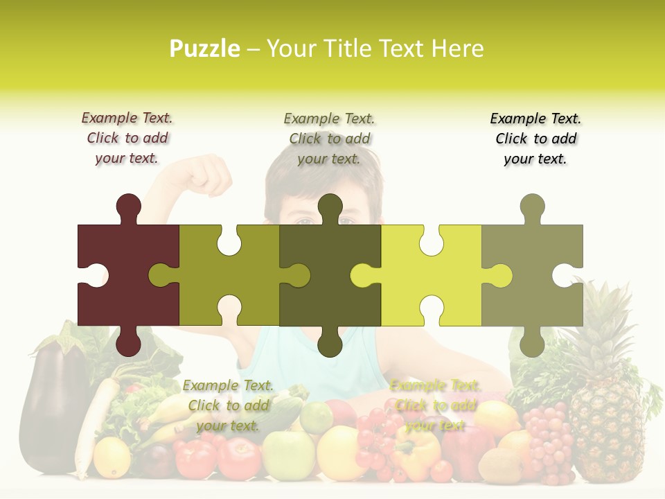 Breakfast Caucasian Smile PowerPoint Template