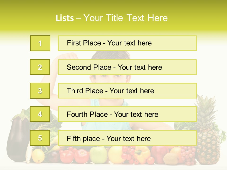 Breakfast Caucasian Smile PowerPoint Template