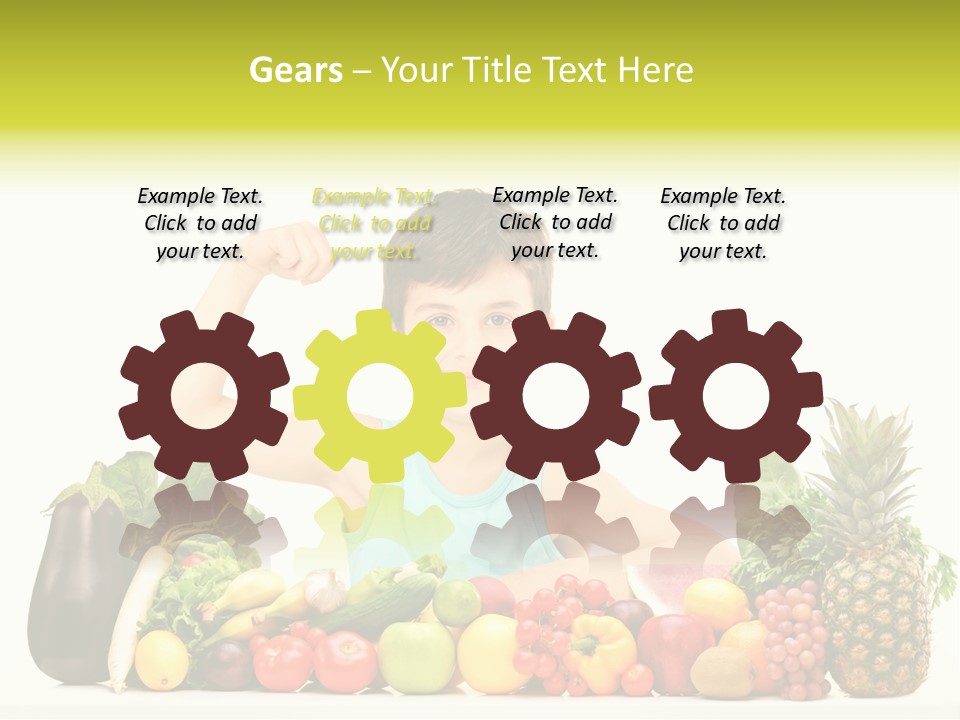 Breakfast Caucasian Smile PowerPoint Template