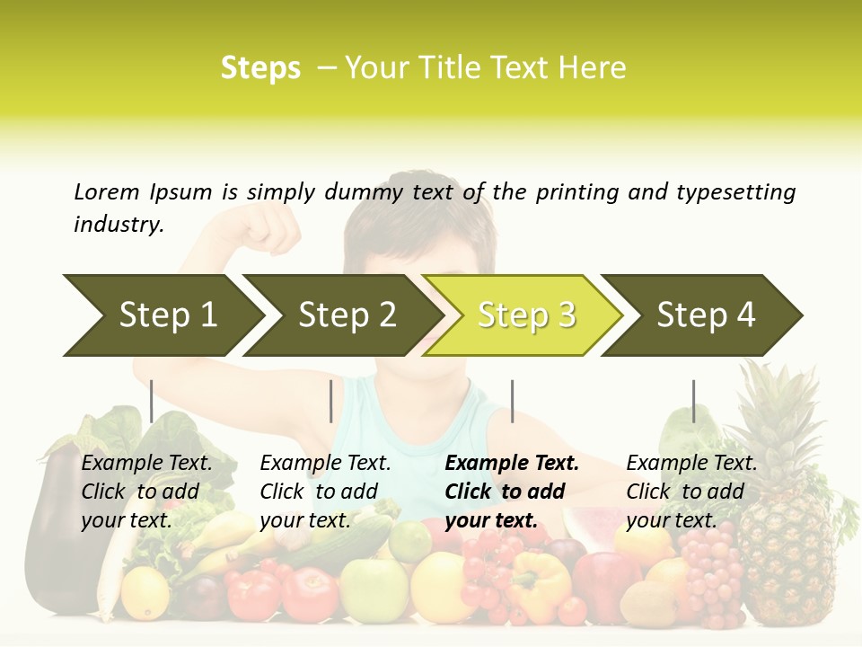 Breakfast Caucasian Smile PowerPoint Template